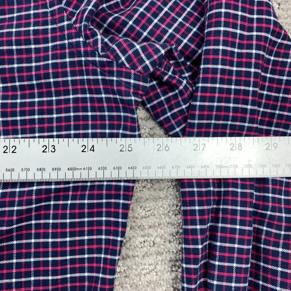 American Eagle Outfitters Flannel Shirt Men Extra Large XL Navy Blue Red Checker - Picture 9 of 10